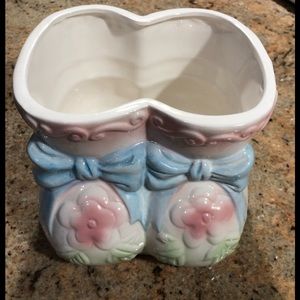 Ceramic Baby Booties Planter